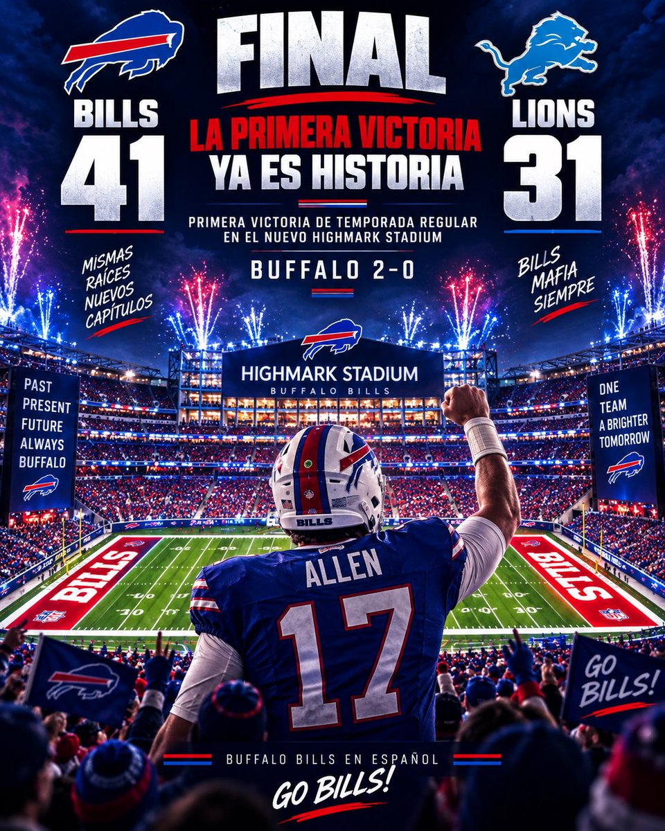 BuffaloBillsEsp's tweet photo. Una noche mágica y especial. 

#Billsmafia https://t.co/EZa5sezNoX