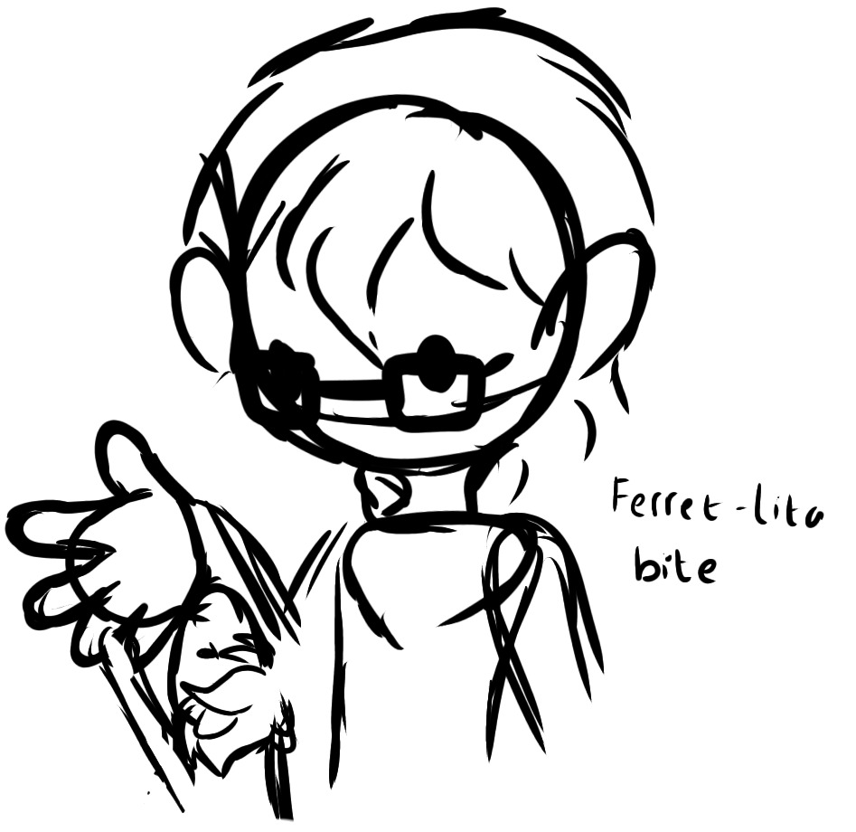 polybiuslizard's tweet photo. Ferret Aelita with Jeremie based on an inside joke in a CL server #codelyoko https://t.co/bS3e771spq