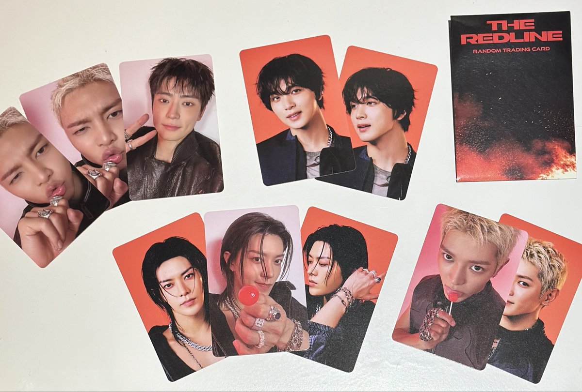 vintagevampyre's tweet photo. NCT 127 The Redline random trading card pulls. the YUTA lollipop photocard is so cute!💚🍒🦋 https://t.co/QB9OutqQN4