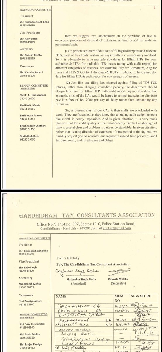 rambajajgst's tweet photo. Retweet For Support and Reach 

Gandhirham Tax Consultants Association Represent @IncomeTaxIndia For Tax Audit Due Date Extension upto 31st Oct, 2026

Ram Bajaj
8696424223

For Regular GST Updates, Join this Group
https://t.co/SmMxCrTcJG https://t.co/BjHAurfyi9