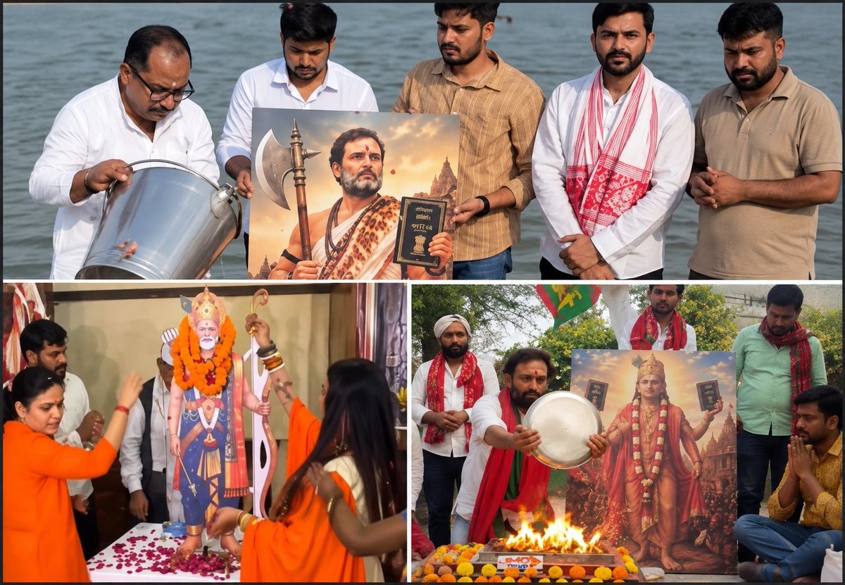rightedu2001's tweet photo. देश में असली तरक्की तब होगी, जब हम नेताओं को भगवान मानकर पूजा करने के बजाय उनके काम, नीतियों और फैसलों पर सवाल पूछेंगे। लोकतंत्र में नेता प्रतिनिधि हैं, भगवान नहीं। जागरूक नागरिक ही मजबूत देश बनाते हैं। लेकिन देश में उल्टा हो रहा है .!!! नेता को लोग भगवान मान है। https://t.co/37ehzUp0pB