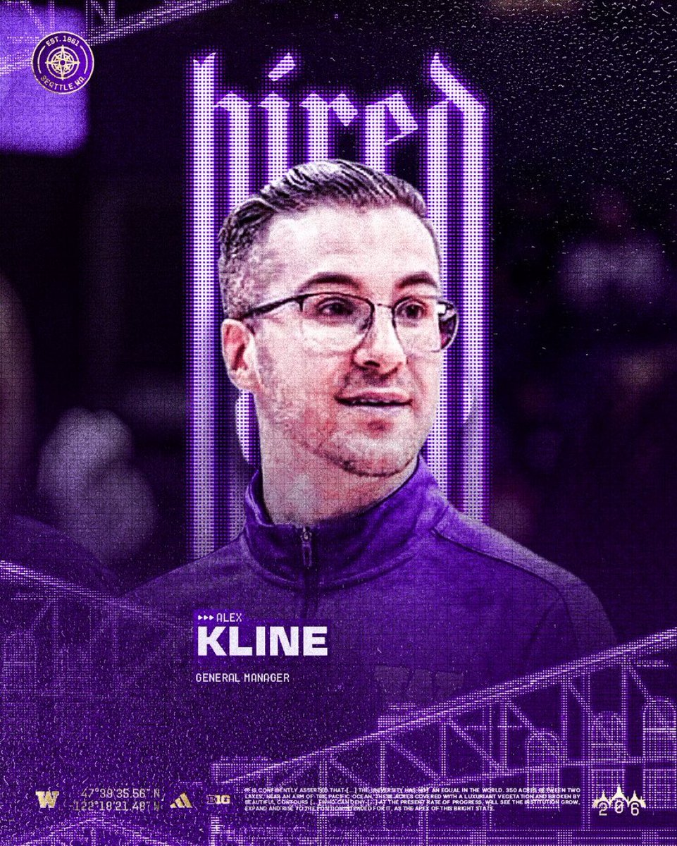 Cover3Seattle's tweet photo. Huskies basketball welcomes new general manager, Alex Kline! https://t.co/hDFL1ITot6