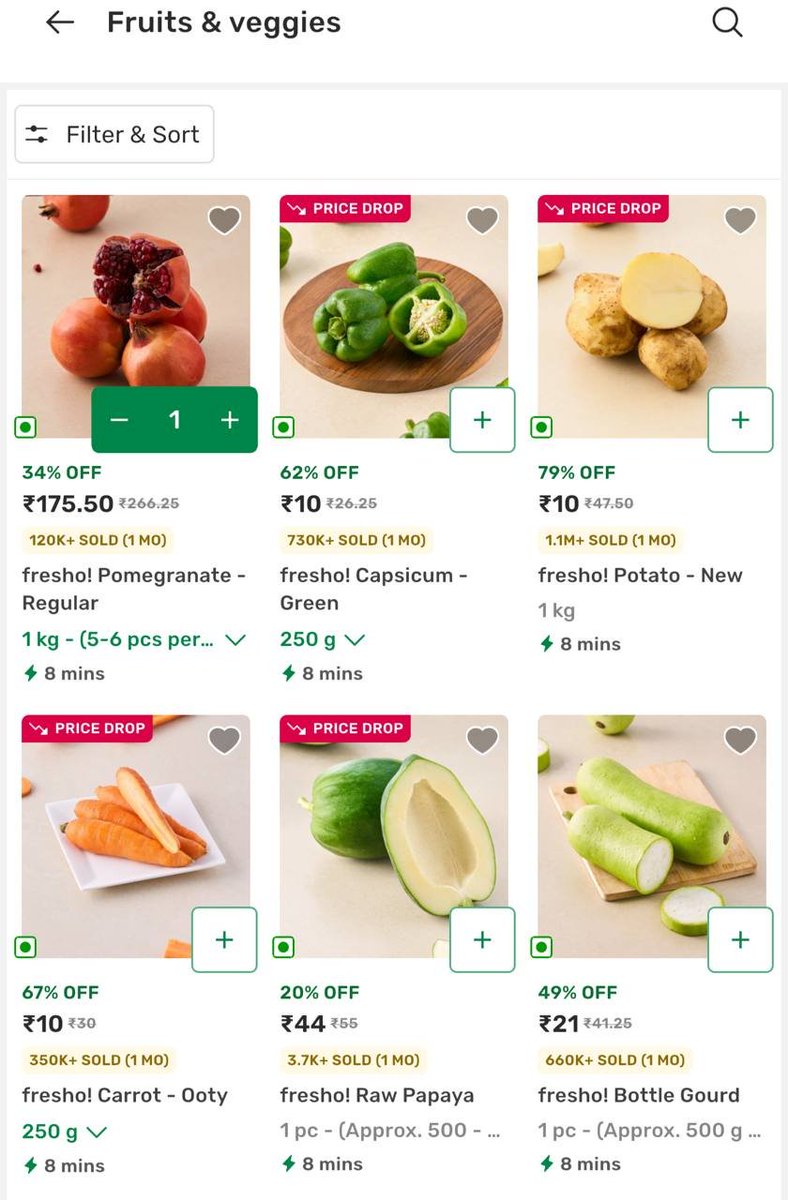 iTzcoolzTricks's tweet photo. Big Basket Loot❤️

 ₹10 Vegetables &amp; Fruits New Stock Added

✅Add All to Cart &amp; Place Order 😍 https://t.co/sOG9dE7zIv