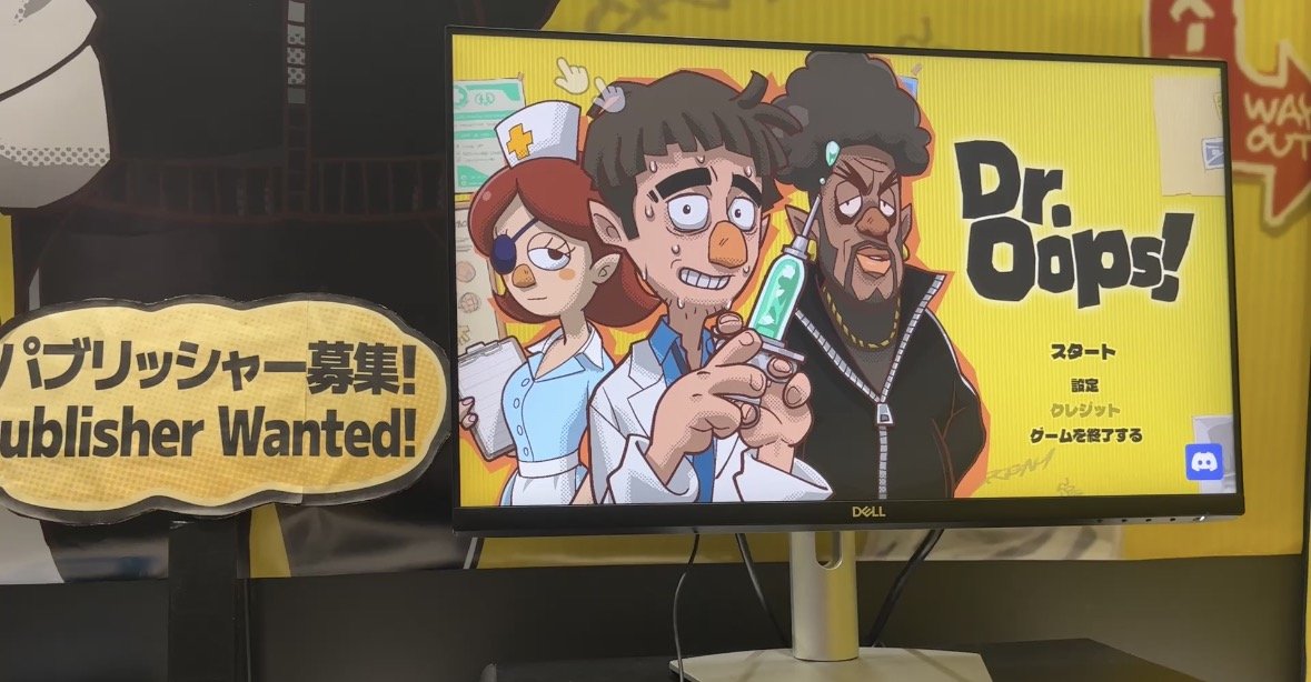 Indie_FreaksJP's tweet photo. 『Dr. Oops!』、試遊してきました！

怪しい病院で医者となり、次々とやってくるクセ強な患者たちを問診。症状や会話を手がかりに病気を推理して治療する、ダークコメディ医療アドベンチャーです。

患者の話を聞きながら「この病気では……？」と推理していくのはもちろん、途中に挟まれるリズムゲームなどのミニゲームも楽しい！

ブースは【09-E35】です！