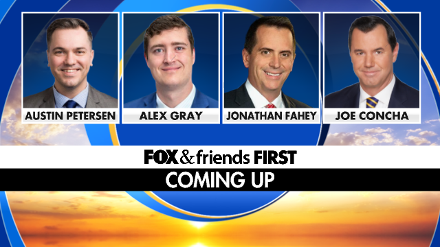 FoxFriendsFirst's tweet photo. Coming Up On Fox &amp; Friends First!
@AP4Liberty @AlexGrayForOK @JonforFairfax @JoeConchaTV https://t.co/DV9gtfbjZa