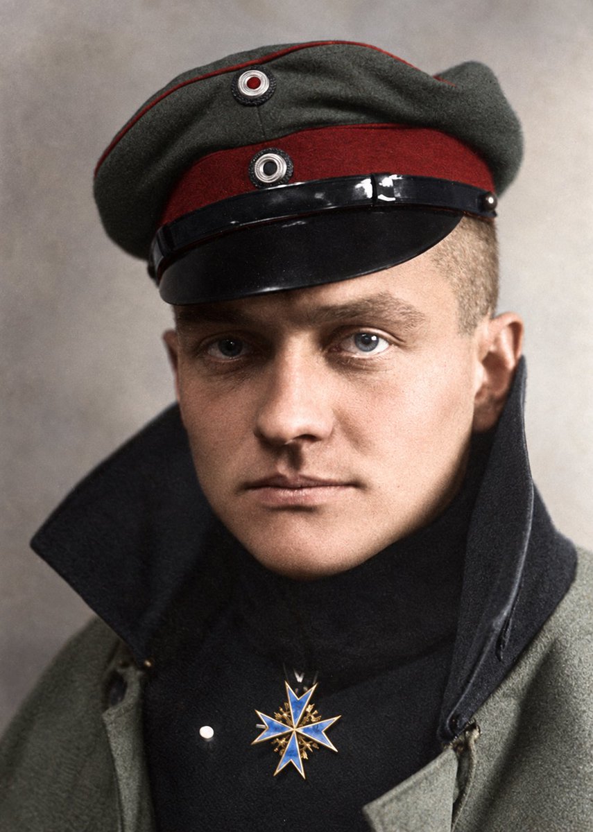DeputyD33715484's tweet photo. Two striking wartime portraits of Manfred von Richthofen. Behind the famous 'The Red Baron' nickname stood a young officer whose image became one of the most enduring personal symbols of aerial warfare in the First World War. #LestWeForget https://t.co/Wqeic9eGKu