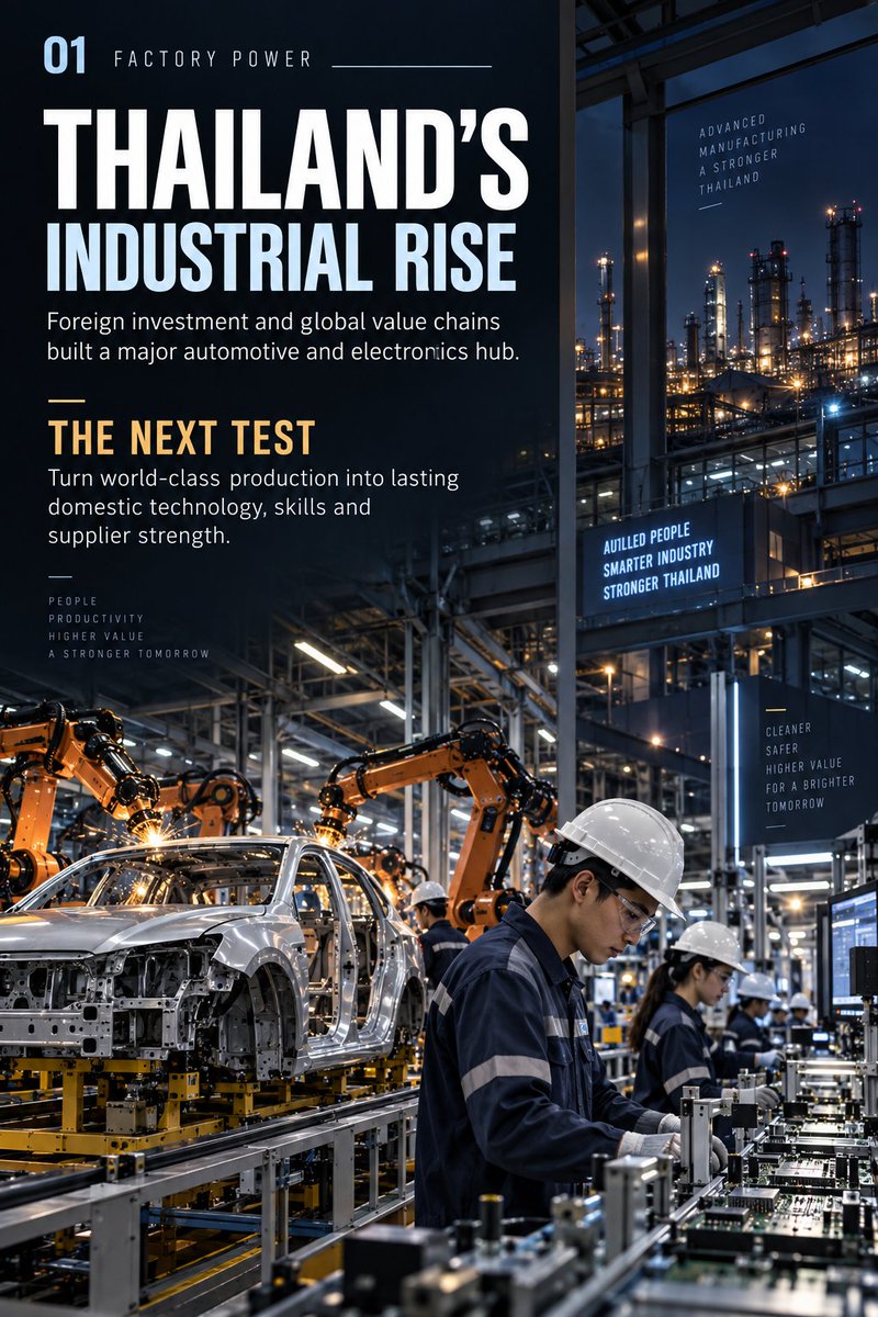 Dev_Discourse's tweet photo. Can Thailand Turn Its Manufacturing Powerhouse Into a Global Technology and Innovation Leader? 
Read more: https://t.co/awY86CPTxd https://t.co/XjPsuisw1K