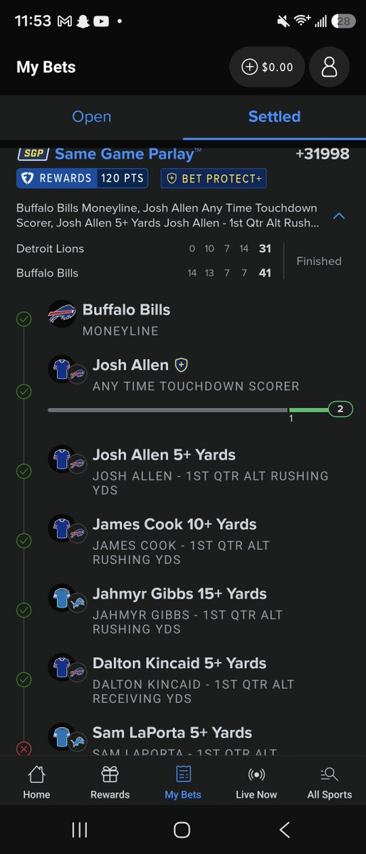 shownuff0118's tweet photo. @ComplexBets Shout-out to Sam laporta for ruining my 20 leg parlay.... https://t.co/rBC7ovfEga