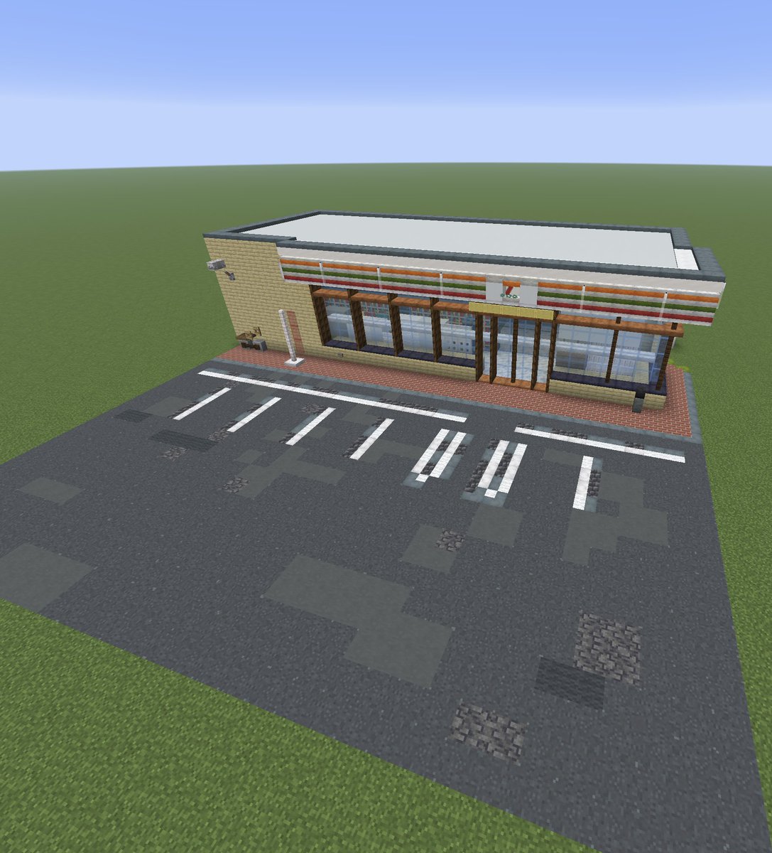 tasstar77's tweet photo. セブンイレブン別視点から
超リアルに作れる😆
 #Minecraftbuilds 
 #Minecraft
 #マイクラ https://t.co/vKB9g4QW7W