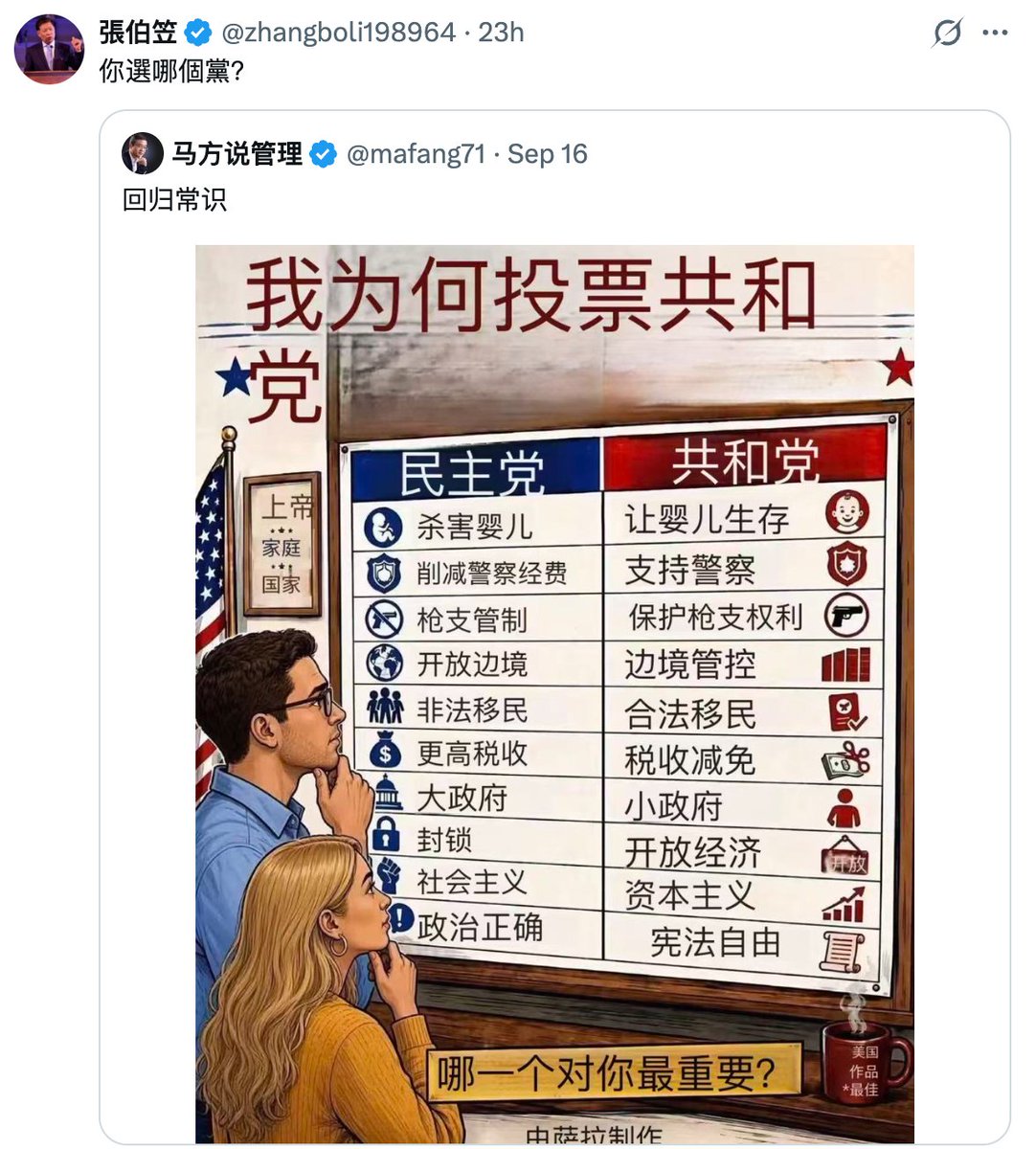 JackyNan0821's tweet photo. 群众要拥立耶稣做王，他却独自退开了。（约6:15）

请问，圣经里有没有记载耶稣或基督徒鼓励信徒支持某个政党？今天以牧师身份引导别人选择政党，依据的究竟是基督的教导，还是自己的政治立场？ https://t.co/nJN4CGzPkH