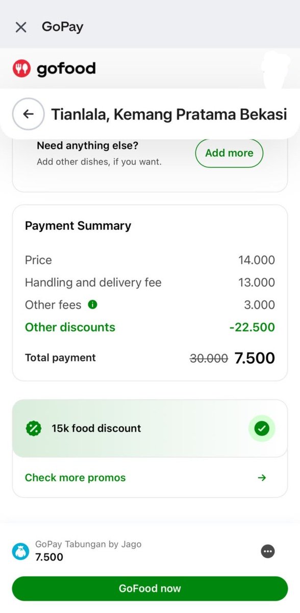 Filamonasi's tweet photo. sumpah murah poll, beli gofood langsung di aplikasi gopay mulai dari 5rb + capture ending price check out #GoFoodmulaidari5000diGoPay https://t.co/C5l27uvJlc