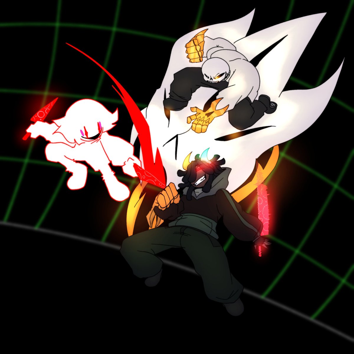 MintKaiju's tweet photo. SOUL!V &amp; DELTA!SANS VS OMEGA!CHARA

DAY 3 OF 30 DAYS OF DELTA!
#omegachara
#deltasans
#30daysofdeltasans https://t.co/fDtsemmakX