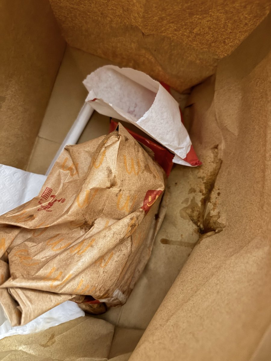 lowkeyprashasti's tweet photo. @Swiggy @SwiggyCares @McDonalds @mcdonaldsindia this is what you serve after i order from your guys after showing that my order is cancelled and then delivering it anyways??? https://t.co/uDFrPLAeWH