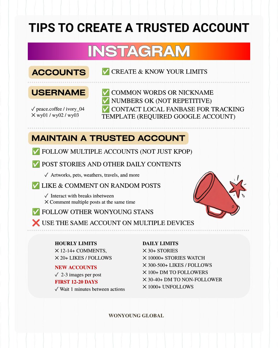 WonyoungGlobal's tweet photo. 📢 PRE-HASHTAG EVENT | WONYOUNG PFW SS27

📌 HOW TO CREATE A TRUSTED ACCOUNT ON INSTAGRAM https://t.co/FMoGbH1pVf