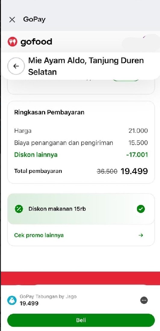 Shyokyi's tweet photo. tuh kan harganya jadi lebih hemat banget kalau pesen GoFood dari apk gopay sangat membantu sekali untuk menjaga pengeluaran saldo #GoFoodmulaidari5000diGoPay https://t.co/yX0brdVJh8