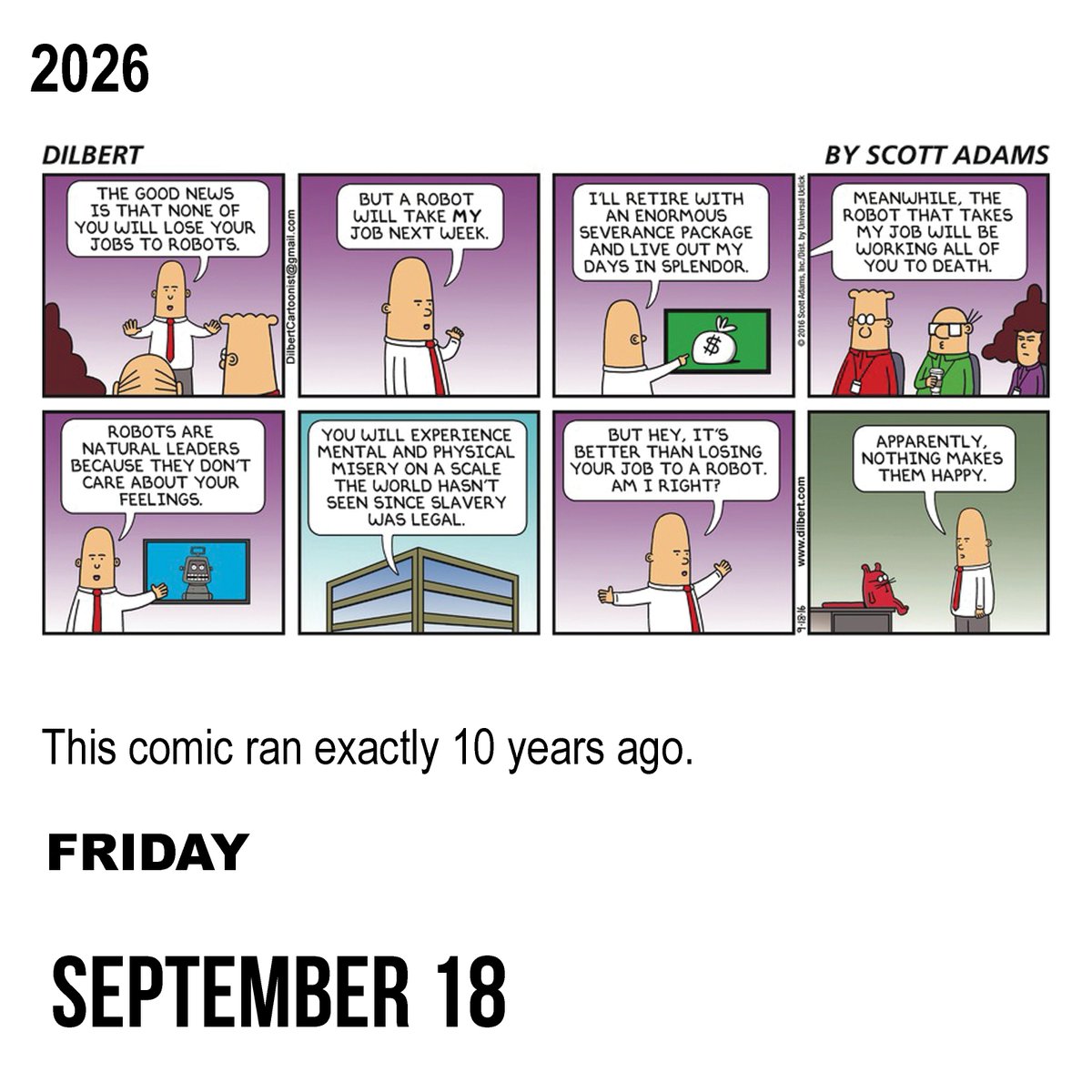 ScottAdamsSays's tweet photo. Dilbert 10 Years Ago https://t.co/3CaX5DPmvc