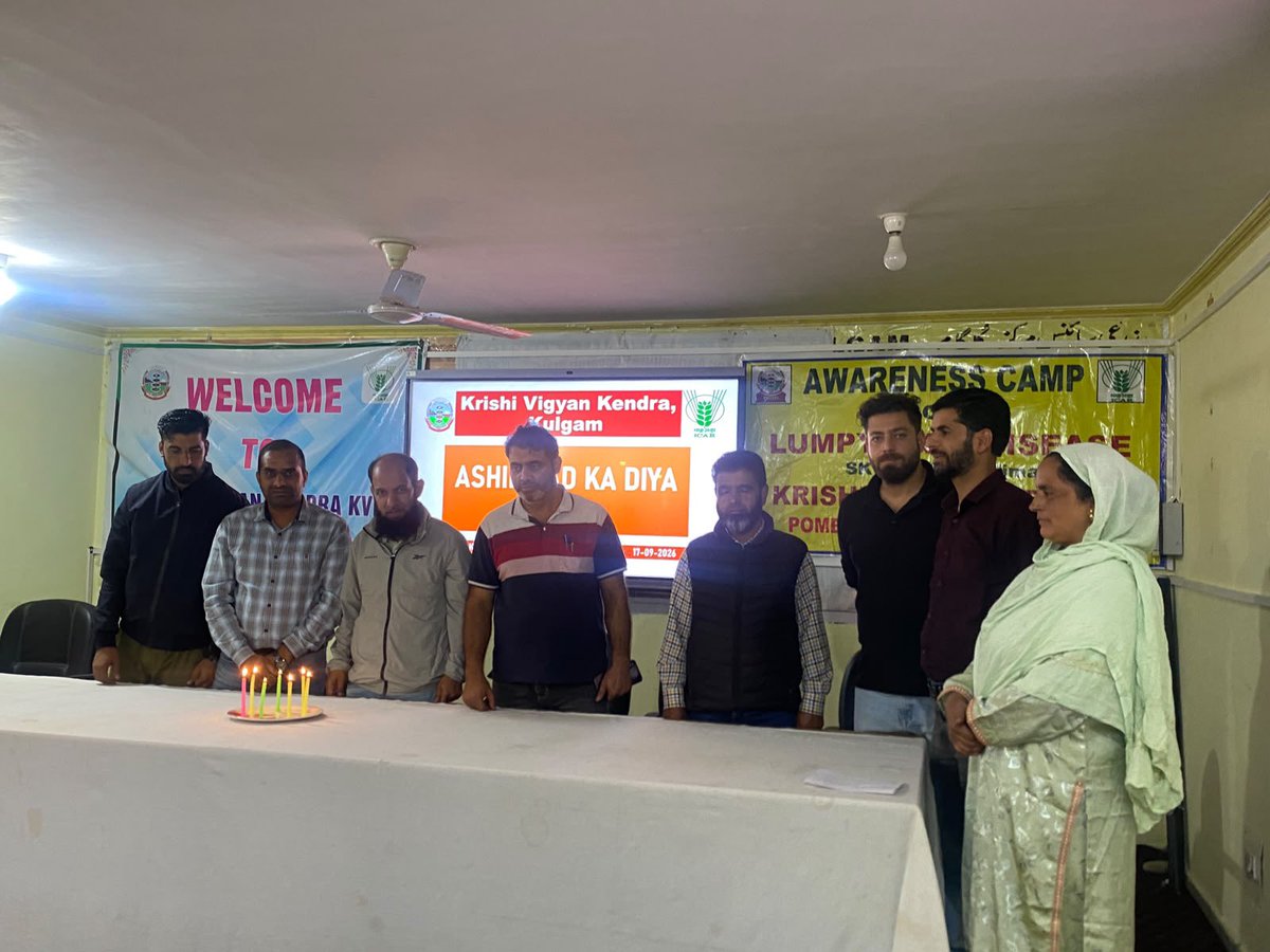kvkkulgam's tweet photo. Heartfelt Birthday Wishes to Hon'ble Prime Minister Shri Narendra Modi Ji! •On behalf of Krishi Vigyan Kendra, Kulgam, and the entire team.

#atarilicar #PMOIndia
#AshirwaadKaDiya https://t.co/4oxusVeWEW