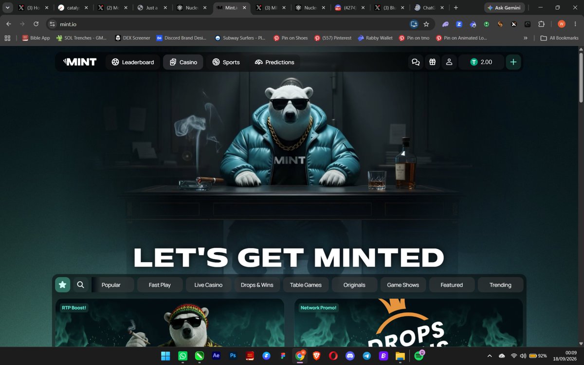 wisdomdyn's tweet photo. Mint isn’t another bonus-churn casino.

It’s a progression-first iGaming platform rebuilt from the ground up on a proprietary token-integrated stack.

Legacy platforms optimise for arbitrage.
Mint engineers incentives as a rules-based economy:
• Hard-capped XP & tiers
• Revenue-linked rewards
• Real engagement over bonus hunting

Under the surface:
Multi-chain liquidity access
Controlled $MNTD emissions
AI-assisted risk & incentive modelling
On-chain verification where it matters

$MNTD launches on Base (Q4).
Season 1 airdrop is live — $50 wagered qualifies you.
Stake for Status. Climb for higher rates.
Every play can buy back and burn.

This is not a white-label with a rewards tab.
It’s a re-architecture of how iGaming loyalty works.

GM now means Get Minted.
Where Every Play Pays.

@PlayOnMint | https://t.co/0jPwiHkqf1