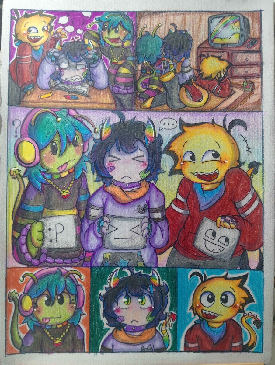 Yanging_henk's tweet photo. eh echo este dibujo en mi libreta, intentando reflejar mis gustos, infancia y los estilos de internet de los 2000s 
#art #drawingㅤㅤ #2000s #2012s #epicface #scene https://t.co/uLdHtH7p34