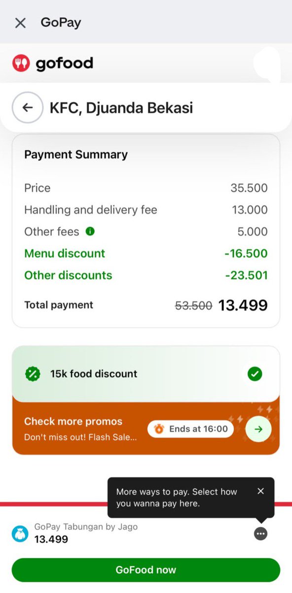 Manda7kg7's tweet photo. perut udah konser dari tadi pagi 😭 langsung buka aplikasi gopay buat pesen gofood, total bayarnya masih aman di kantong 🍗🎉 #GoFoodmulaidari5000diGoPay https://t.co/EnCW8AI0CI