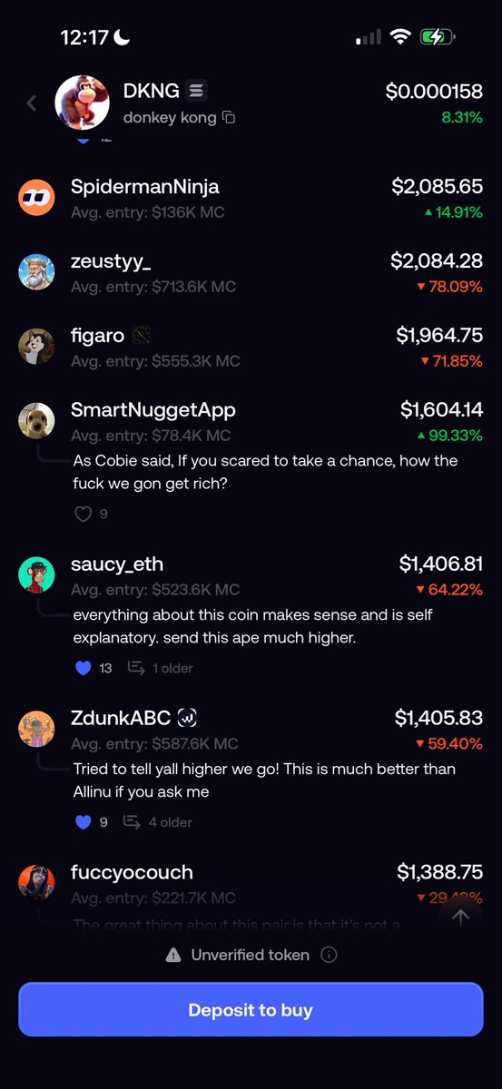 BaldyWaldy94's tweet photo. @saucy_eth I see you bro. The last dev abandoned ship and the community have come together to take over. Since your holder already. Come join the group. Let’s flip the shit from red to green. Find us here. Respect bruv 🫡

@DonkeyKongDFK https://t.co/CERyb7nLjc
