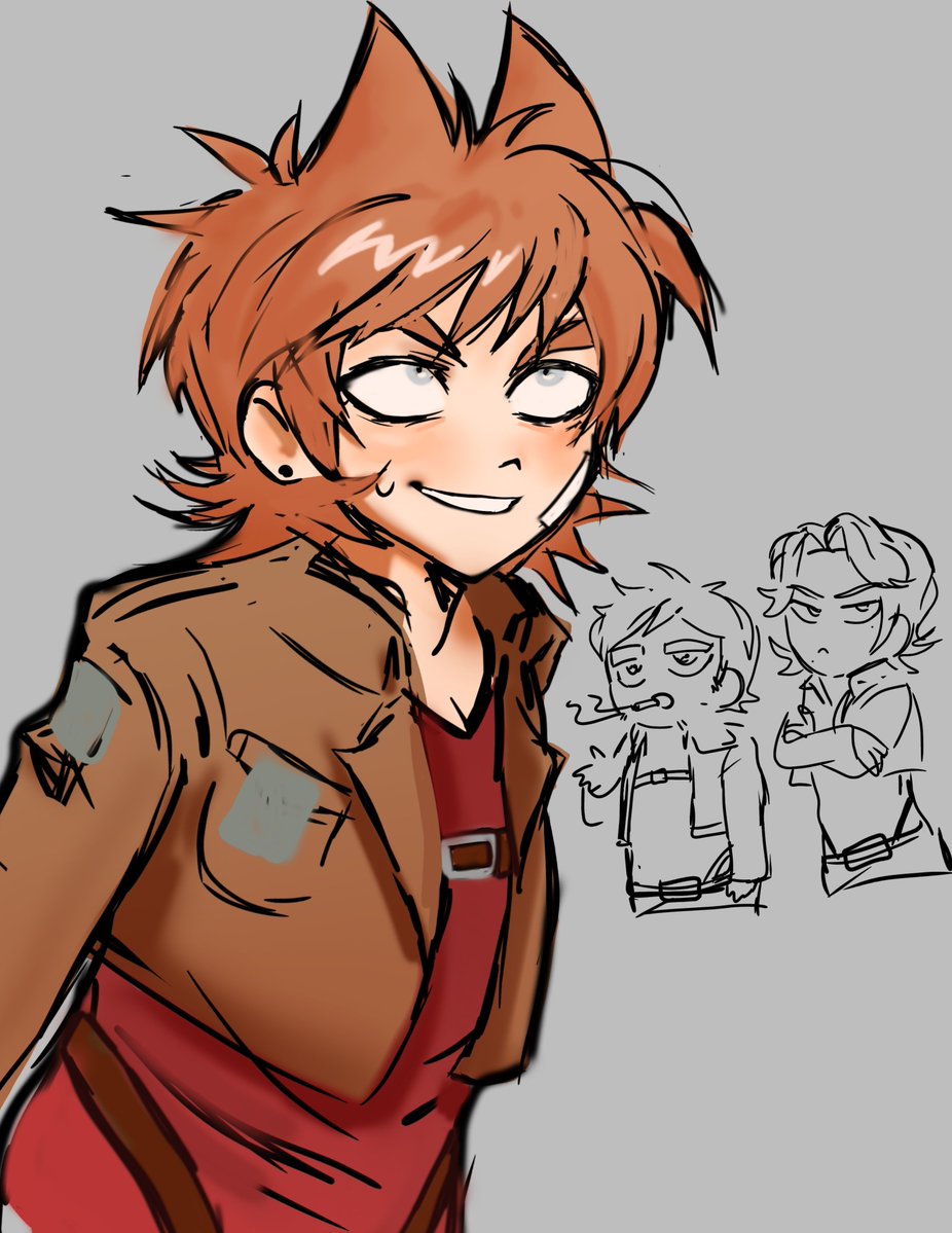 micaiahbem's tweet photo. Chibi doodle of like AOT x EW because I'm watching aot rn https://t.co/uIiEYATMiE