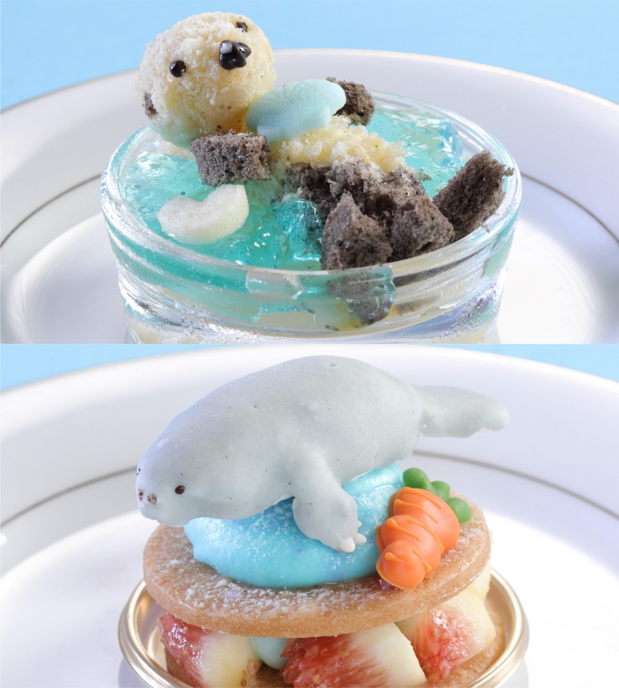 fashionpressnet's tweet photo. 【開催期間延長】シェラトン都ホテル大阪×鳥羽水族館「海を巡るアフタヌーンティー」ラッコやジュゴンたちがスイーツに！ - https://t.co/yZFerzIhoe https://t.co/D8HepOiW3i