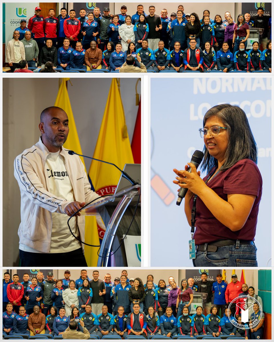 DeporPasto's tweet photo. 📚Formarnos también es crecer como equipo. 💪🏻

En la Universidad Cooperativa de Colombia, vivimos una jornada de capacitación sobre la violencia basada en género; esto en el marco del Programa de Formación de todos nuestros colaboradores.📖 🖊️ 

¡Deportivo Pasto Somos Todos! https://t.co/jsJ50Ibv3q