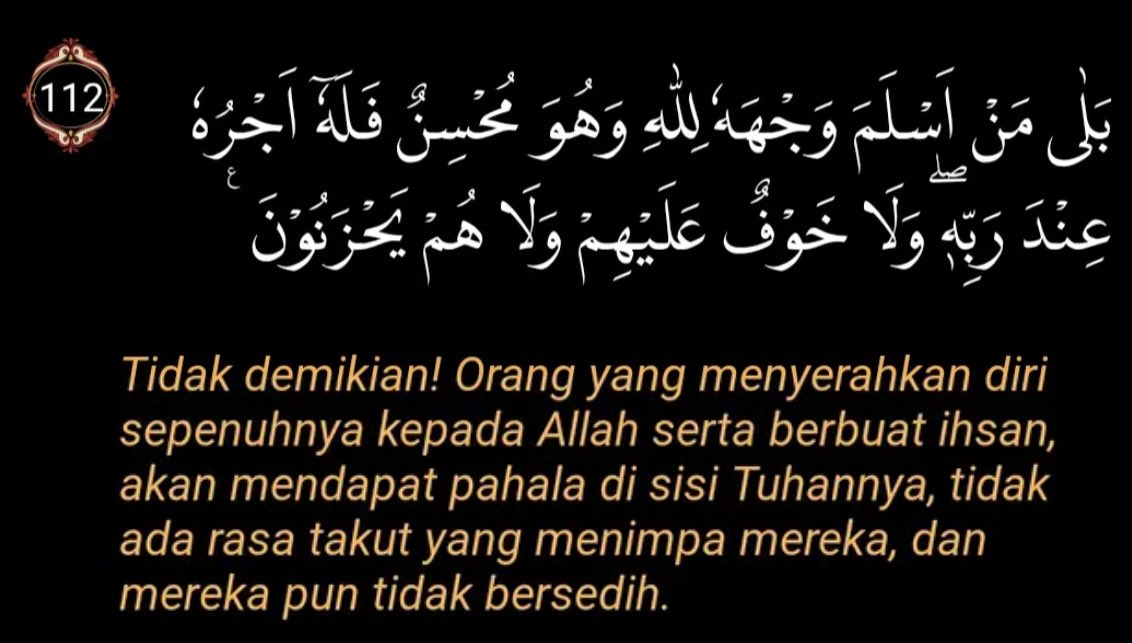 chocomoroll's tweet photo. belajar tadabbur.
Salah satu kunci diantara banyak ayat untuk terhindar dari overthinking dan anxiety. QS.2:112 https://t.co/Bl2sTqDX8C