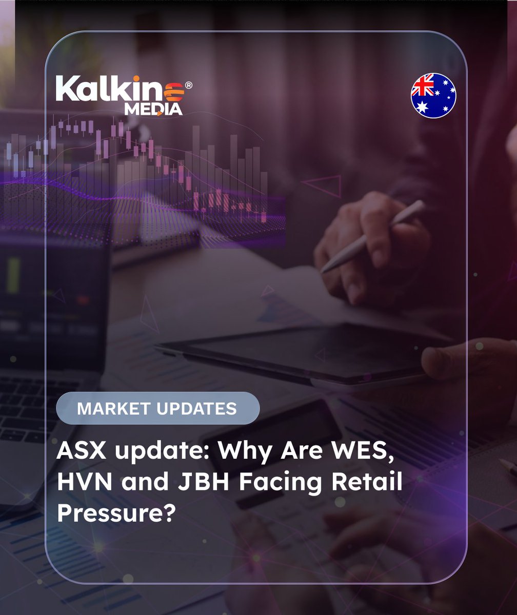 kalkineau's tweet photo. Wesfarmers (ASX:WES), Harvey Norman (ASX:HVN) and JB Hi-Fi (ASX:JBH) are facing renewed market attention. What’s driving the pressure across these retail stocks?
https://t.co/CnvgGjf726
#ASX #ASX200 #WES #HVN #JBH #AustralianStocks #RetailStocks #StockMarket #MarketUpdate https://t.co/hgAWPLMiDG