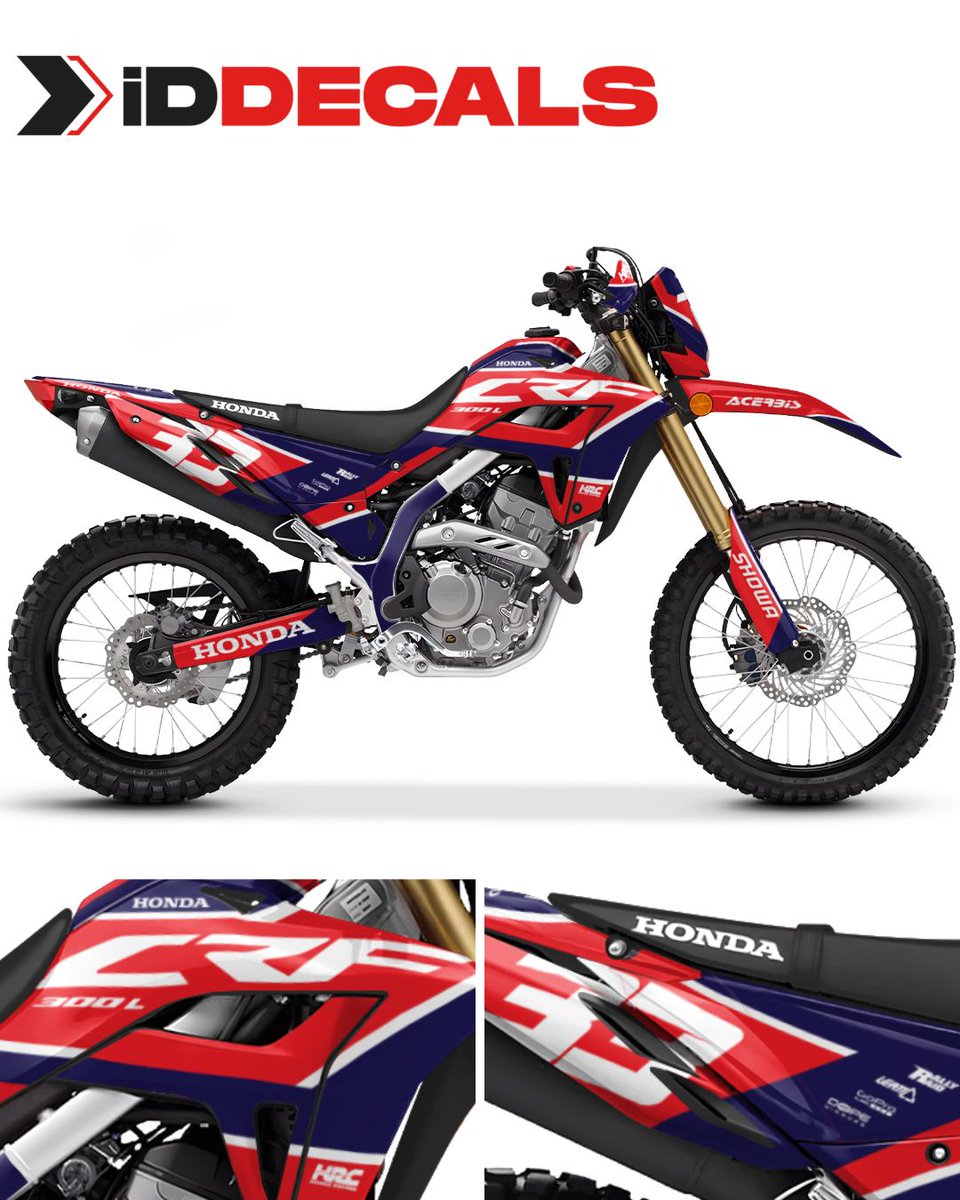 BlakeBulgeglt's tweet photo. Think we only do MX and enduro graphics? Think again. This Honda CRF 300L proves our custom designs go beyond the track. From dual-sport to adventure bikes, we create graphics as unique as your rides. Ready for a makeover? https://t.co/5hoBJHBscX