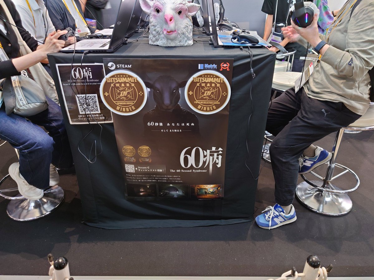 KenjohKohji's tweet photo. TGSにて『骸ノ螺旋（むくろのらせん）』『逆道』『60病』出展中です！

『骸ノ螺旋』と『逆道』は今回初披露となるNintendo Switch版です（リリース日は未定）。

マトリックスさんのブース（9ホール E-99）です。是非ご試遊ください。 https://t.co/QzBTgQoVIq