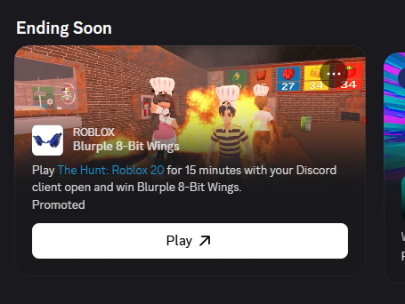 Rolimons's tweet photo. Some users may be able to get the Blurple 8-Bit Wings on Roblox by completing a Discord Quest. https://t.co/orDHrnNBlB