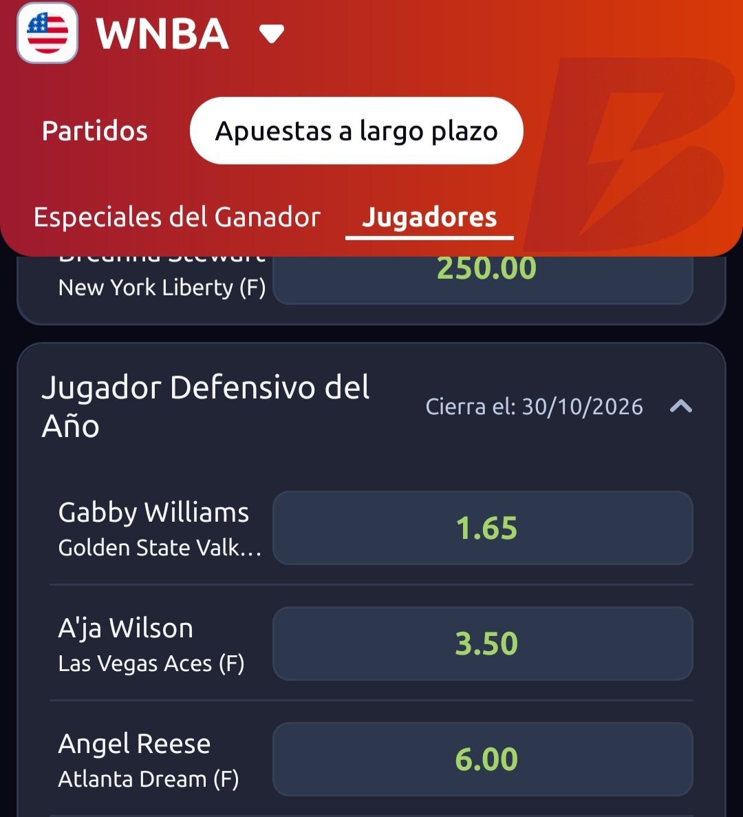 MoneyMaker1728's tweet photo. PREMIO DPOY WNBA🏆

EN LA MAÑANA ESTABA EN CUOTA 10 Y VALIA MAS LA PENA PERO BUENO VEO UNA BUENA OPORTUNIDAD ACA

A GABBY LA DAN COMO FAVORITA PERO INVESTIGANDO E PODIDO ENCONTRAR QUE ANGEL Y AJA LA SUPERAN EN CASI TODAS LAS FASETAS DEFENSIVAS COMO VERAN EN LA FOTO https://t.co/F4qbKlItfV