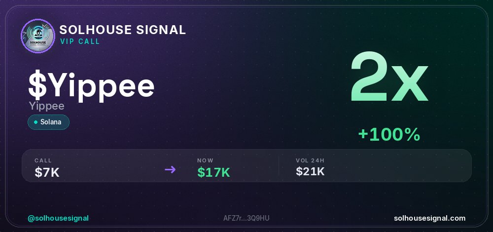 solhousesignals's tweet photo. $YIPPEE (Yippee) 2x β
π MC: $17.2K | Liq: $0
π΅ Vol 24h: $21.0K
π Buys/Sells: 215 / 135
π CA:
AFZ7rnRGdzgumemNeas1jGBCZNKGnRwFV5oZJWL3Q9HU
π€ Full scan + chart β link in bio
#Yippee #solhousesignal #memecoin #sol #bullish https://t.co/CBYkgGB7xc