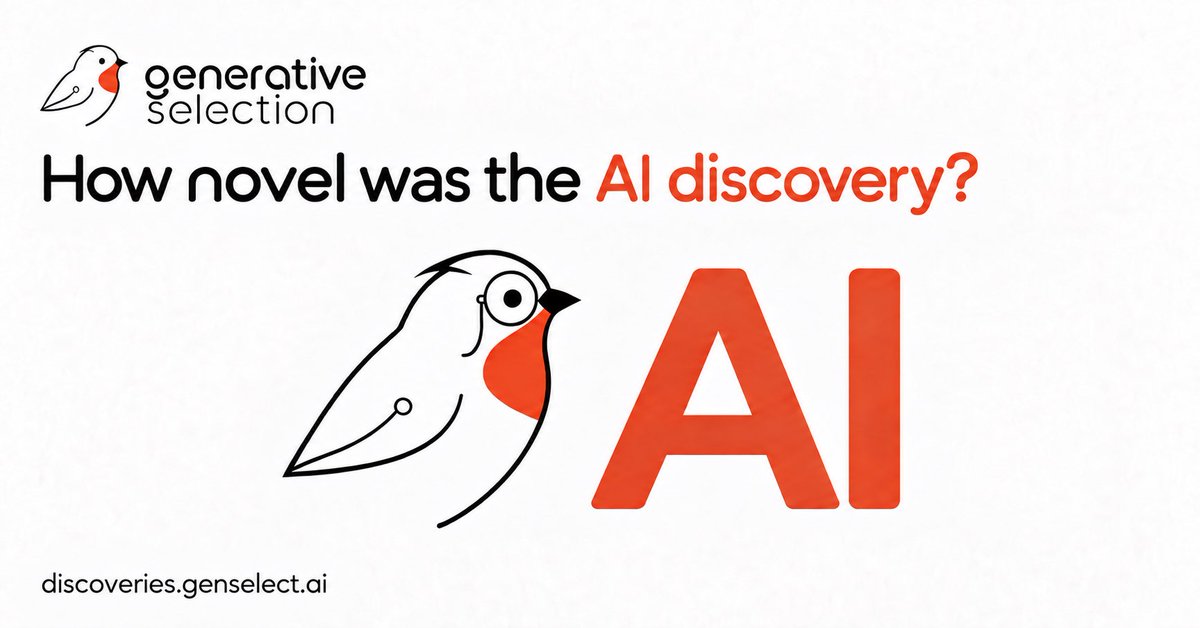 genselectai's tweet photo. Inspired by the last week’s debates about the novelty of AI discoveries, we unleashed our internal AI for science engine to evaluate novelty in a transparent way. Enjoy our prior-art-based eval of a bunch of recent AI claims, be our guest! https://t.co/O8UM3G8LRH https://t.co/hNv88PMdNS