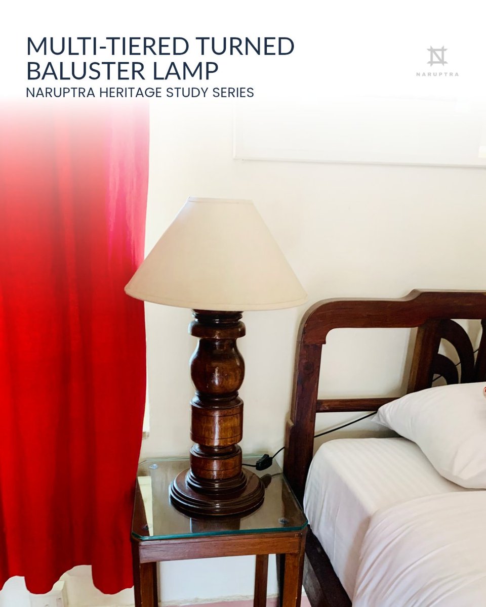 naruptra's tweet photo. Multi-tiered turned baluster lamp defined by precision lathe-carved timber, a classic conical fabric shade, and a heavy stepped base. Timeless lighting design curated for heritage suites.
​
​#Naruptra #BalusterLamp #TurnedTimber #LightingDesign #InteriorDesign https://t.co/9qvvCfh4B6