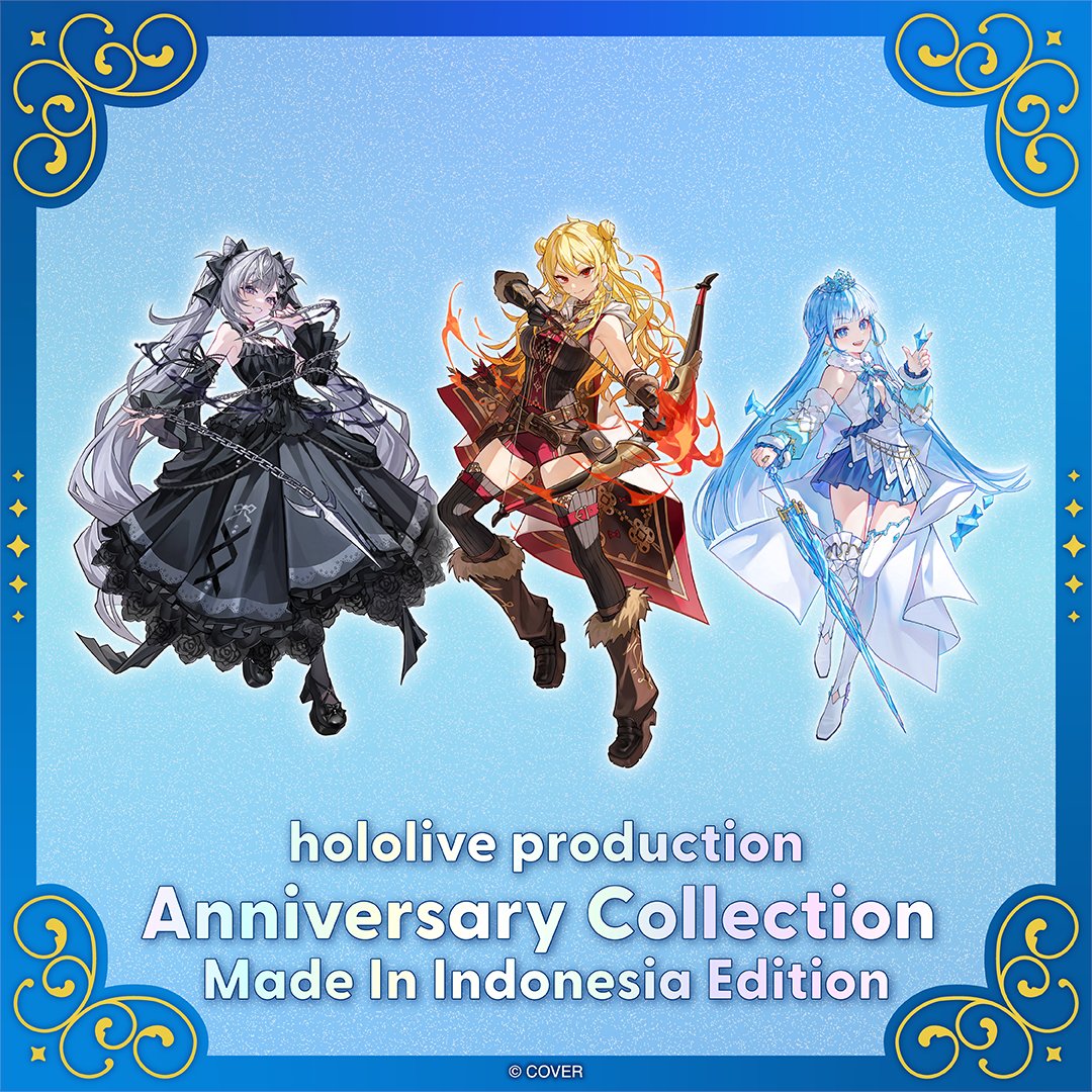 hololive_Id's tweet photo. 🧳Merch🧳
Anniversary Collection" kini tersedia dengan sambutan hangat di toko online kami!
🔸 Acrylic stand
🔸 Acrylic keyholder
🔸 Tin Badge
🔸 Sticker

🛒 Shop here
➤Shopee:[https://t.co/RYQWzBVBbd
➤Tokopedia:[https://t.co/ajQ4XPQtGj
➤Tiktok:[https://t.co/UOTNtc88Ns

💡Selain itu!💡
Koleksi ini juga tersedia di 40 toko buku Gramedia di seluruh Indonesia!

📌Produk hanya tersedia untuk pembelian di Indonesia.

#hololive