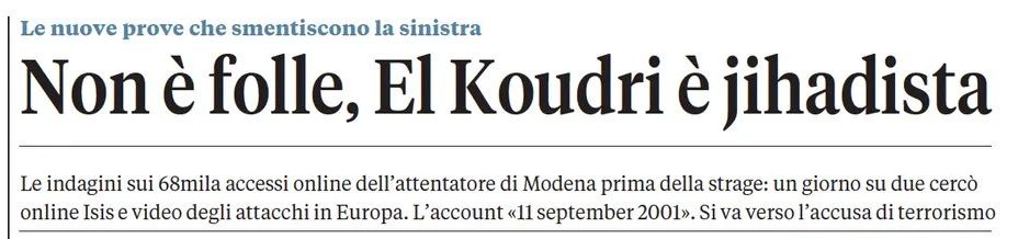 Siddh60's tweet photo. Ma non c'era mica bisogno di indagini! Sono 80 anni che in Italia nessuno squilibrato prende la macchina e investe la gente! Solo i terroristi #islamici lo fanno!
#Togherosse #ElKoudri https://t.co/f9EuI8fbQn