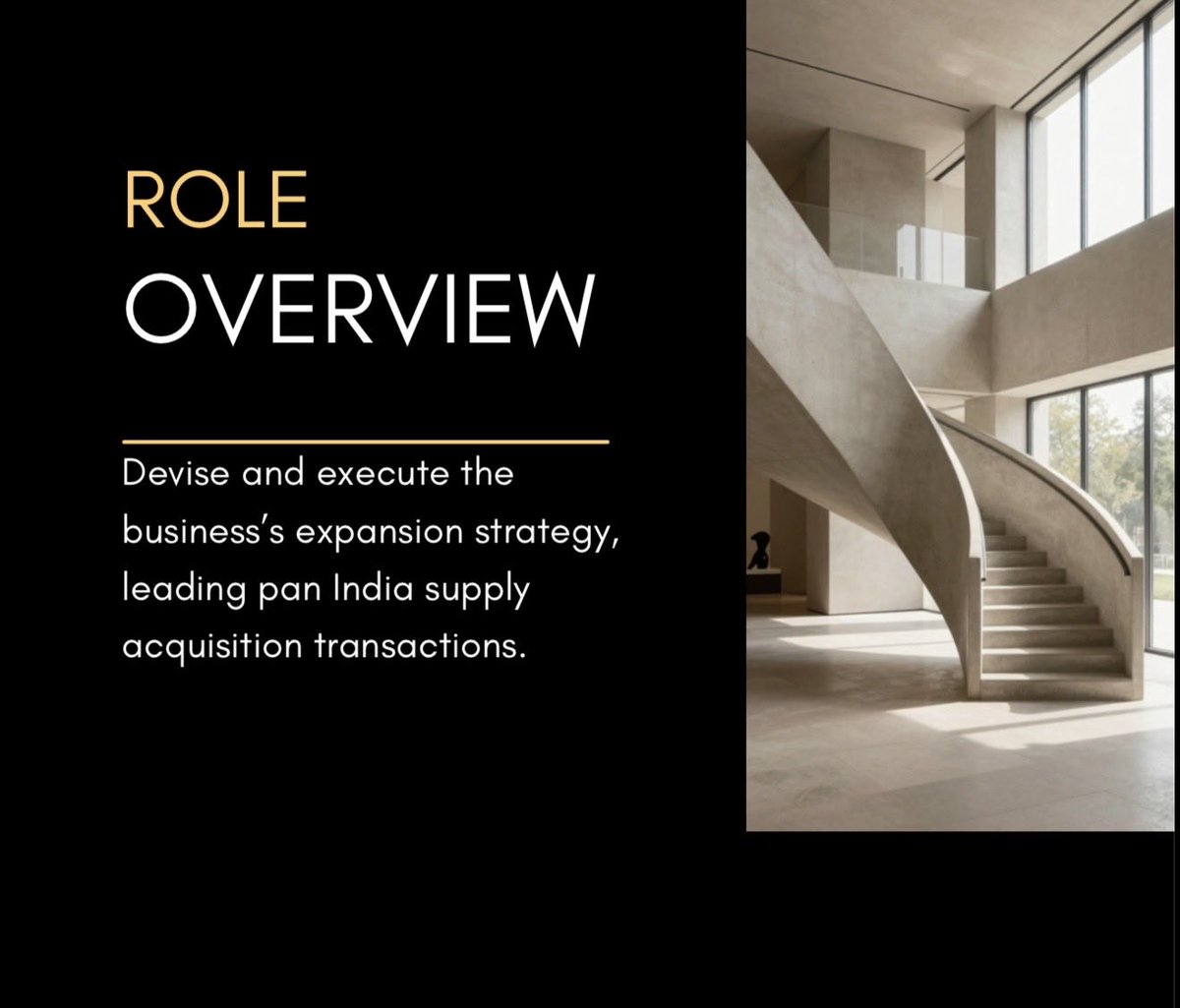 BuildKonnect's tweet photo. Pan India #leadership role: Director Real Estate (Acquisition) for one of India's leading premium flexible workspace operators

Reach out to jobs@buildkonnect.com

 #ExecutiveSearch #RealEstateAcquisition #BuiltEnvironment #RealEstatejobs #MumbaiJobs #Bangalorejobs #Buildkonnect https://t.co/egtMGpuvb1