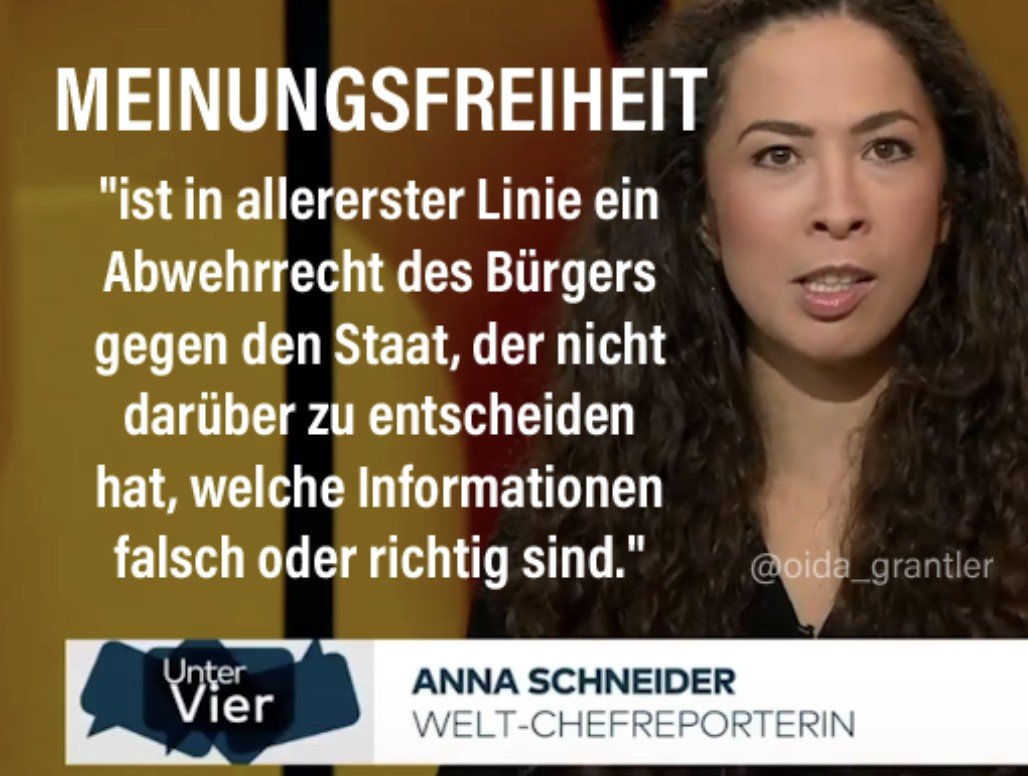 oida_grantler's tweet photo. Das sollten wir uns jeden verdammten Tag in Erinnerung rufen und teilen: "MEINUNGSFREIHEIT SCHÜTZT DEN BÜRGER VOR DEM STAAT UND NICHT UMGEKEHRT!" @a_nnaschneider
KEIN Merz, kein Staat, keine NGO hat darüber zu entscheiden, was wahr oder falsch ist!!!
Dieser Staat, der sich bereits die "Majestätsbeleidigung" gönnt und gleichzeitig nach Klarnamen und Verboten im Internet giert. STOP!!!
