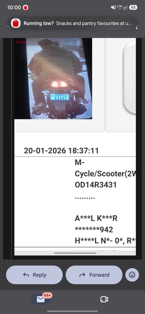 kartikmodi737's tweet photo. @STAOdisha @OdishaPolice @MORTHIndia @nitin_gadkari

Wrong e-challan OR177347260120183711 issued due to OCR error.

Photo shows OD01A83431, but tagged on OD14R3431.
Grievance EC2627XW9Z9G pending 6 months. Please verify &amp; cancel. https://t.co/IceXJor2sD