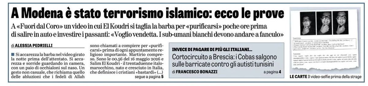 Siddh60's tweet photo. Il terrorismo aiutato dalle #togherosse che fanno finta di non vederlo per cecità e ipocrisia ideologica!
#ElKoudri https://t.co/hODPeLv6mK