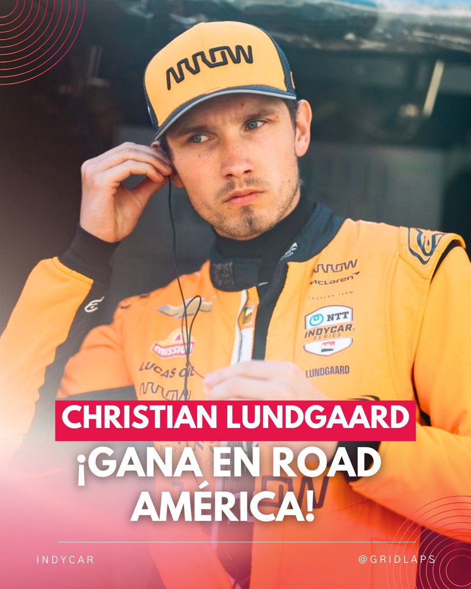 MadelineAl80's tweet photo. Christian Lundgaard wins at Road America! David Malukas (Penske) finishes second, Kyffin Simpson (Chip Ganassi) third. Arrow McLaren’s Danish driver earns his second win of the season after overcoming a poor start and capitalizing on late chaos and https://t.co/TbnCUBKrNV