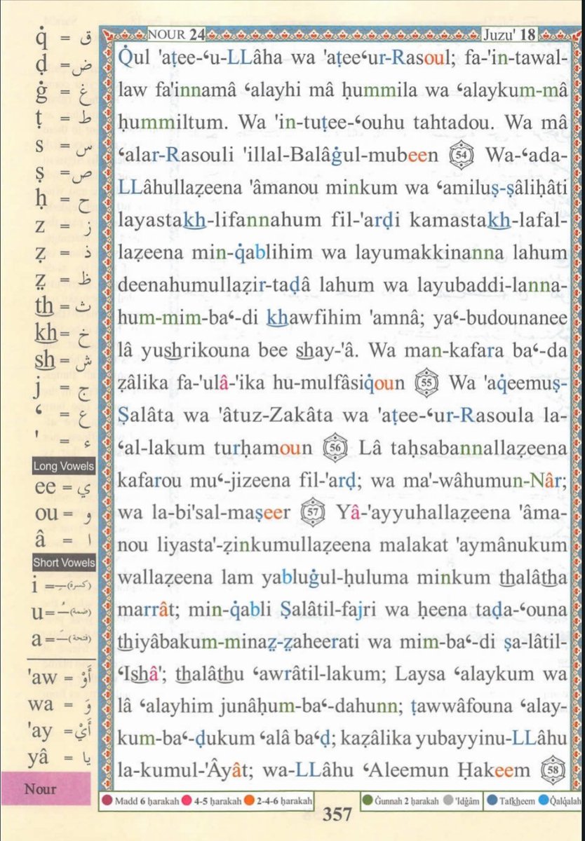 IdrisAOni1's tweet photo. Pages of the Glorious Qur’ān today, Friday 18/9/26, Sūrah al-Nūr (24): 54-61, tafakkur verse 24: 58

Theme: Protecting Privacy and Teaching Modesty within the Home are the Responsibilities of the Elders

يَـٰٓأَيُّهَا ٱلَّذِينَ ءَامَنُوا۟ لِيَسْتَـْٔذِنكُمُ ٱلَّذِينَ مَلَكَتْ أَيْمَـٰنُكُمْ وَٱلَّذِينَ لَمْ يَبْلُغُوا۟ ٱلْحُلُمَ مِنكُمْ ثَلَـٰثَ مَرَّٰتٍۢ ۚ مِّن قَبْلِ صَلَوٰةِ ٱلْفَجْرِ وَحِينَ تَضَعُونَ ثِيَابَكُم مِّنَ ٱلظَّهِيرَةِ وَمِنۢ بَعْدِ صَلَوٰةِ ٱلْعِشَآءِ ۚ ثَلَـٰثُ عَوْرَٰتٍۢ لَّكُمْ ۚ لَيْسَ عَلَيْكُمْ وَلَا عَلَيْهِمْ جُنَاحٌۢ بَعْدَهُنَّ ۚ طَوَّٰفُونَ عَلَيْكُم بَعْضُكُمْ عَلَىٰ بَعْضٍۢ ۚ كَذَٰلِكَ يُبَيِّنُ ٱللَّهُ لَكُمُ ٱلْـَٔايَـٰتِ ۗ وَٱللَّهُ عَلِيمٌ حَكِيمٌ

“O you who believe! Let those under your authority and those of your children who have not yet reached puberty seek your permission at three particular times: before the dawn prayer, when you remove your outer garments at midday, and after the night prayer. These are three times of privacy for you. Outside these times, there is no blame upon you or upon them, for you regularly move about and attend to one another. Thus does Allah make His revelations clear to you. And Allah is All-Knowing, All-Wise.”

LESSONS:
1. Privacy is a divinely protected right. Even within the family home, no one should enter another person’s private space without consideration.

2. Children must be taught boundaries early. Before puberty, children should be trained to seek permission at times when their parents may be undressed, resting or enjoying marital privacy.

3. Modesty begins inside the home. Islamic modesty is not restricted to public clothing; it includes manners of entry, respect for personal space and protection from inappropriate exposure.

4. Islam recognises natural human routines. The three designated times correspond to rest, changing clothes and marital privacy. The Sharīʿah therefore regulates real human life with wisdom and sensitivity.

5. A healthy home combines accessibility with boundaries. Family members normally interact freely, but familiarity does not abolish privacy. Love and closeness must be accompanied by courtesy, discipline and respect.

اللَّهُمَّ اسْتُرْ عَوْرَاتِنَا، وَآمِنْ رَوْعَاتِنَا، وَطَهِّرْ بُيُوتَنَا، وَعَلِّمْ أَوْلَادَنَا الْحَيَاءَ وَالْأَدَبَ، وَاجْعَلْ بُيُوتَنَا مَسَاكِنَ لِلسَّكِينَةِ وَالطَّهَارَةِ وَالْإِيمَانِ. آمِين.

O Allah, conceal our private matters, calm our fears, purify our homes, teach our children modesty and proper manners, and make our homes dwellings of tranquillity, purity and faith. Āmīn.