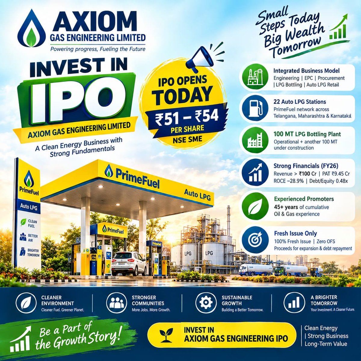 karan_sing55542's tweet photo. 👨‍💼 More than 45 years of cumulative Oil &amp; Gas experience among Axiom Gas Engineering’s promoters is part of the company’s business background. #AxiomGasIPOOpensToday https://t.co/LjAgpbSpEi