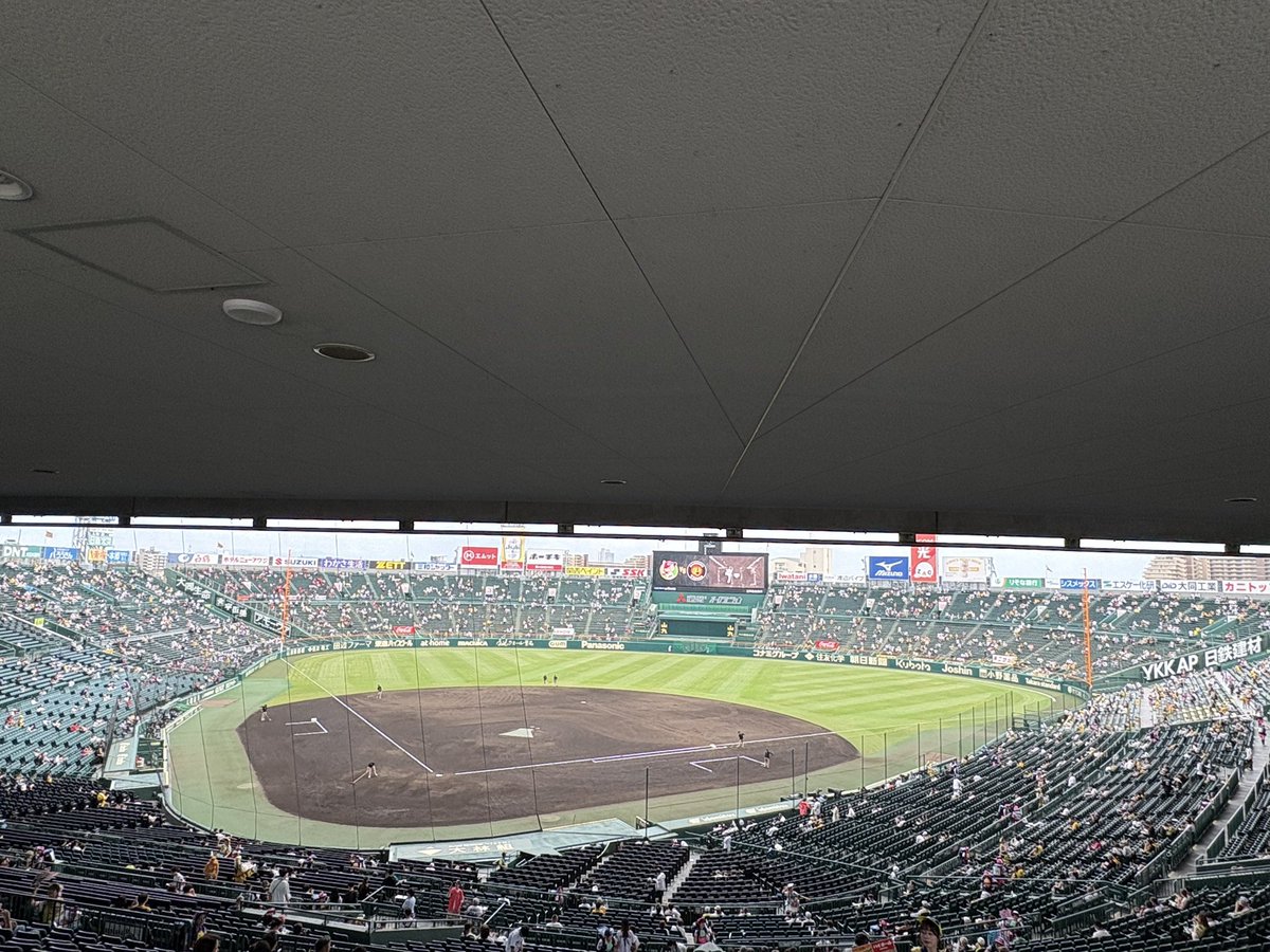 Eagleseees's tweet photo. 本日は甲子園から
イーグルスの試合が無いので地元のチームの野球観戦に来ましたー
セ・リーグファンの父のお陰でかなり良い席から観戦です🐯 https://t.co/yBt1ciwvz0