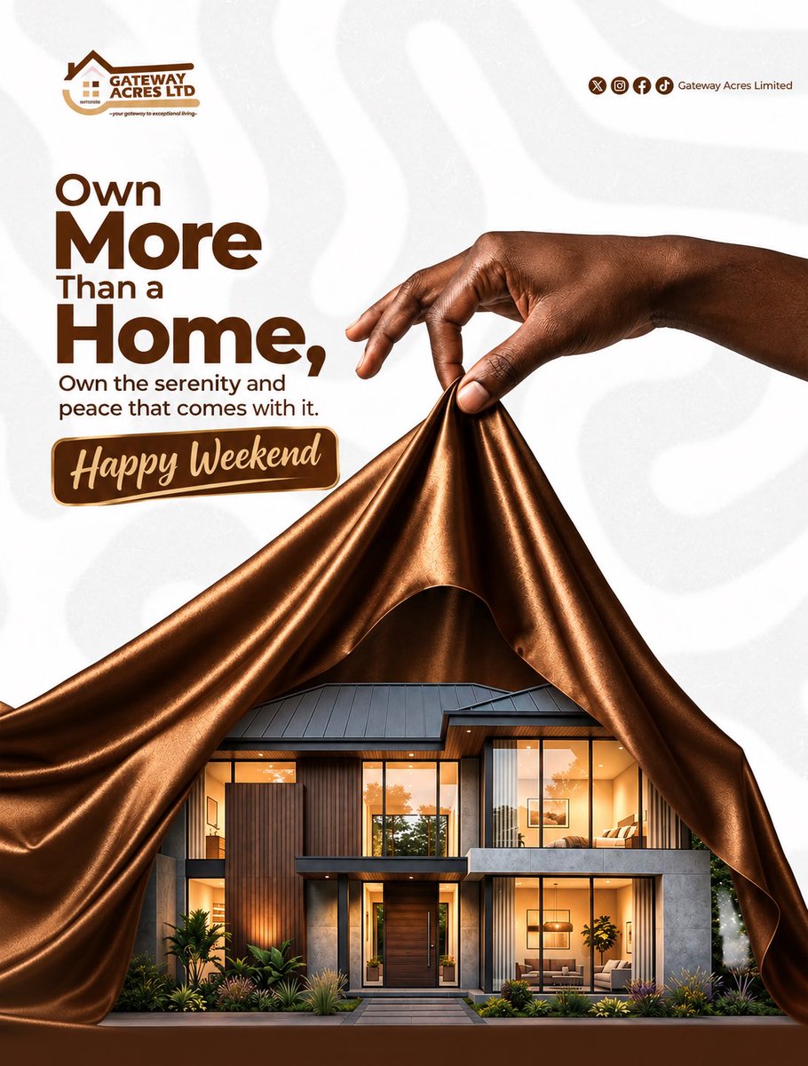 GatewayAcresltd's tweet photo. Own More Than a Home.

Own the serenity and peace that comes with it. This weekend, take a step closer to owning a place you can truly call yours.

Happy Weekend from Gateway Acres Limited. 

Your Gateway to Exceptional Living. https://t.co/Nk1a7fBBdG