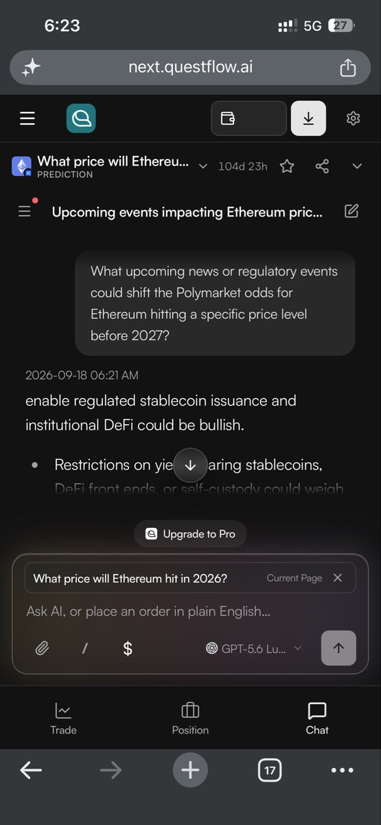 _Luxtro's tweet photo. Tried @QuestflowAI’s Financial AI on an ETH market. The analysis surprised me 👀 #Crypto #Ethereum #Web3 https://t.co/SXFwtd8F9R
