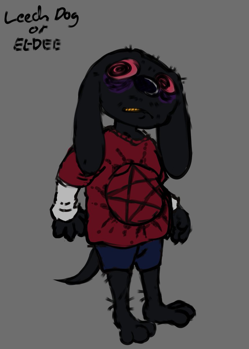 Necrooster's tweet photo. I haven't drawn his little "parasite" enough https://t.co/4V2yDAOlj8